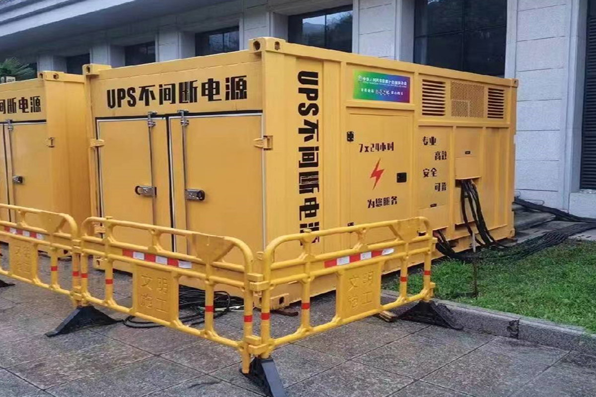 双塔发电机租赁施工现场